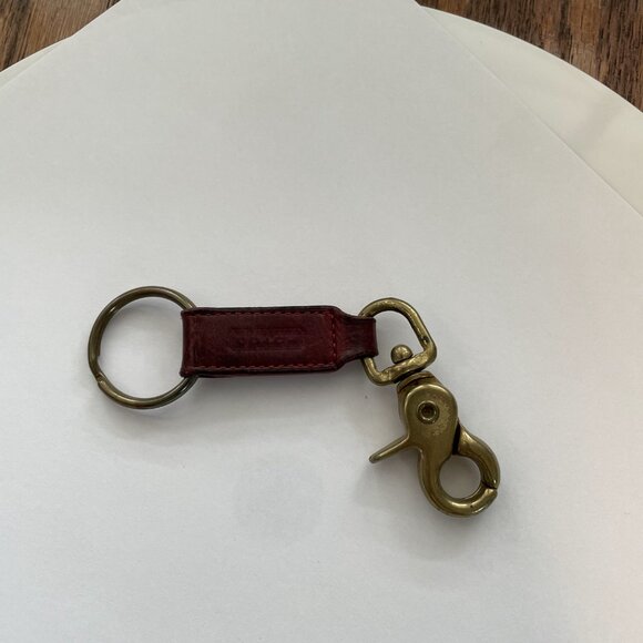 Coach RARE vintage leather Trigger Snap Valet Key Fob RED - Picture 11 of 12